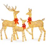 3 Piece Christmas Deer Light Display Set The Holiday Aisle
