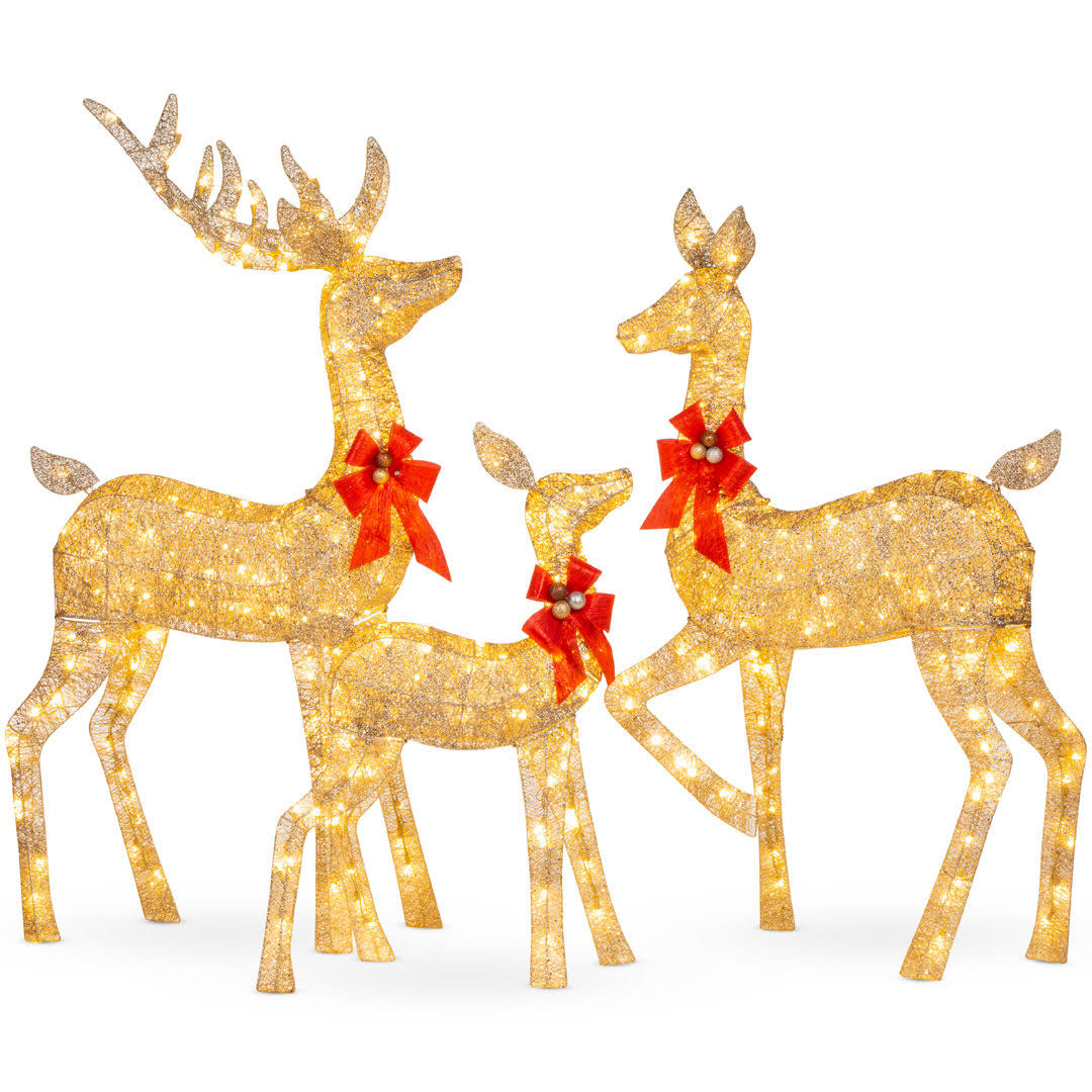 b4d60f61bab499e1552308ae7c83422d09e927c9e13a9469272bf6b6638c8c6d.jpg 3 Piece Christmas Deer Light Display Set The Holiday Aisle - Image 1