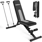 VIGBODY Adjustable Weight Bench Foldable Workout Bench for Home Gym 550 lb, Black