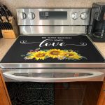Glass Stove Top Cover - Electric Stove Top Cover, Sunflower Kitchen Decor and Accessories, Glass Top Stove Cover Protector, Prevent Scratching &