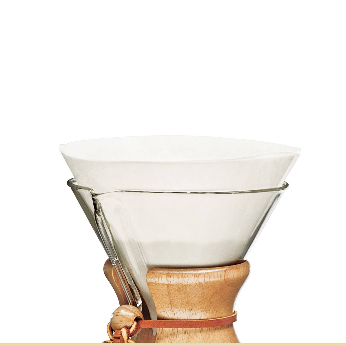 b515d3d842e62bbf4956a56202eca06961f48eec3b4aa50329201e01d5c2f1dc.jpg Chemex Bonded Coffee Filters - 100 count - Image 1