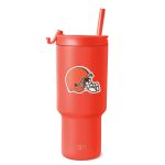 Simple Modern Officially Licensed NFL 30 oz Tumbler with Flip Lid and Straws | Insulated Cup Stainless Steel | Gifts for Men Women | Cleveland Browns
