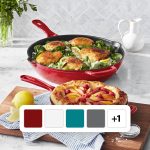 Member's Mark 2-Piece Enamel Cast Iron Skillet Set (Red)