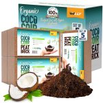 Compressed Coco Coir Bricks, 5 Pack, Natural Seed Starter with Low EC and PH Bal