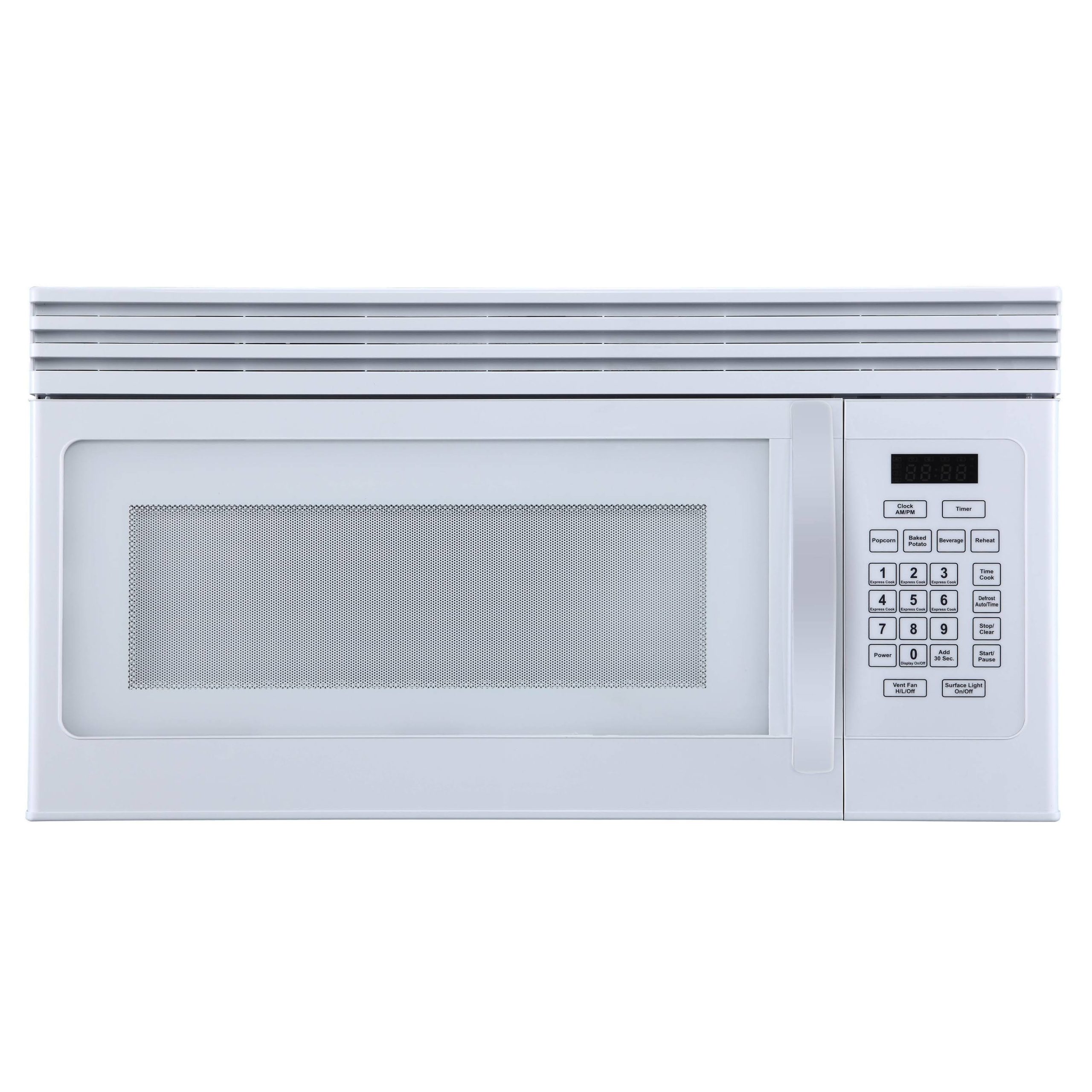 b558a46a79e25da5370c523addf8d262cce87e287e3f94a9ba8b18dfcde629d7.jpg BLACK+DECKER 1.6 Cu ft Over-The-Range Microwave with Top-Mount Air Recirculation Vent, White - Image 1
