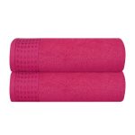 GLAMBURG 100% Cotton 2 Pack Oversized Bath Towel Set 28x55 Inches, Ultra Soft Highly Absorbant Compact Quickdry & Lightweight Large Bath Towels, Ideal