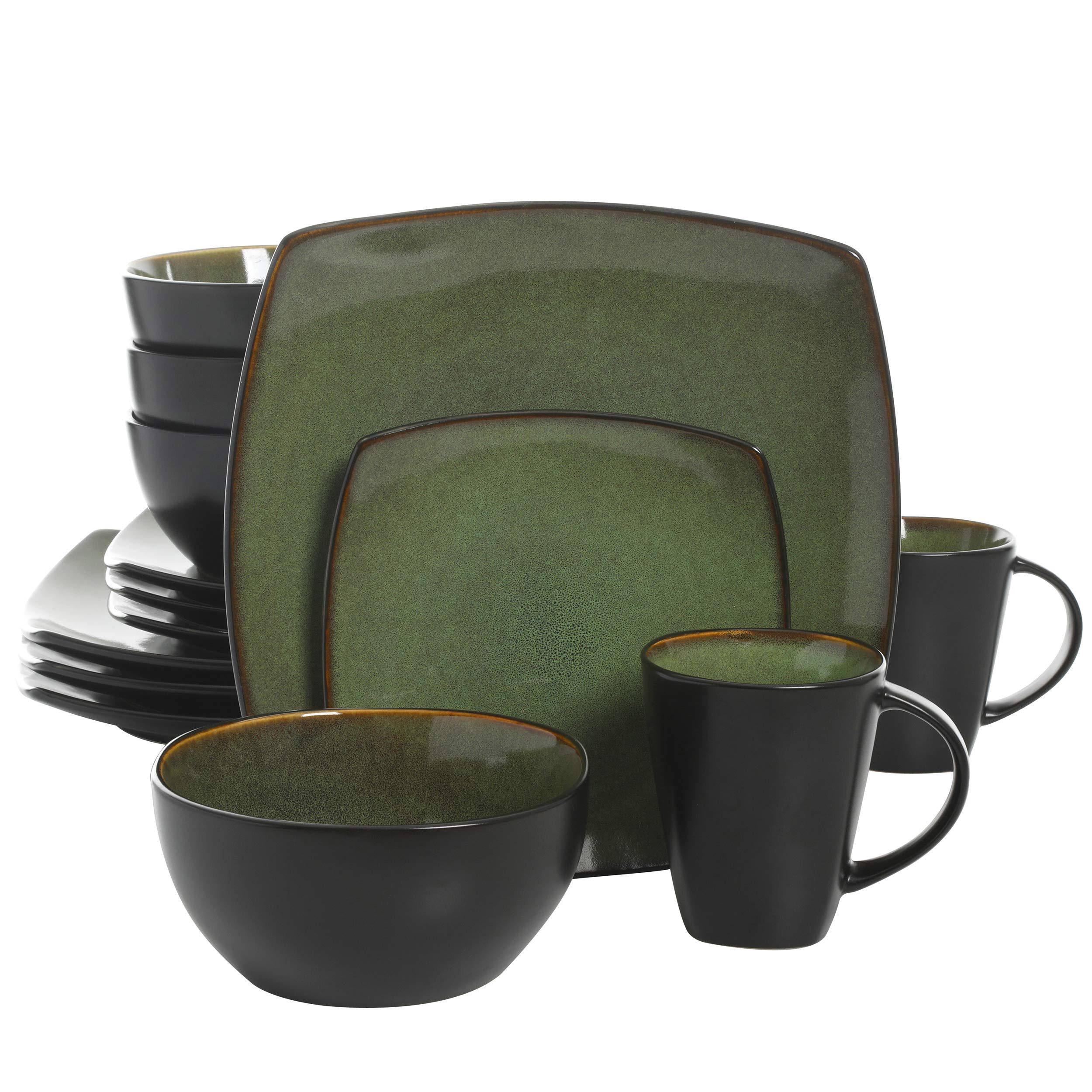 b5761cf3ff529b8236b666759de94c8dcb72368e331ef473ce8012f94a4c55b8.jpg Soho Lounge 16 Piece Dinnerware Set Gibson Elite Color: Green - Image 1
