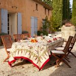 Couleur Nature Gooseberry Red/Green Tablecloth 71 inch x 106 inch