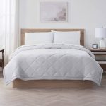 Serta Supersoft Washed Cooling Blanket, Full/Queen - Light Gray