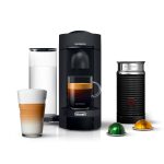 Nespresso De'Longhi VertuoPlus Coffee Maker and Espresso Machine with Aeroccino Milk Frother - Black Matte