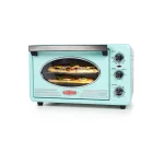 Nostalgia RTOV2AQ Hover Image to Zoom Retro 1500 W Aqua 12 - Slice Convection Toaster Oven with Built - in Timer