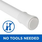 Mainstays White 48 - 84" Adjustable Tension Curtain Rod - Each