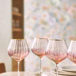 Waterfall Red Wine Glasses, Set of 4 by Anthropologie in Pink, Size: S/4 Red Wine