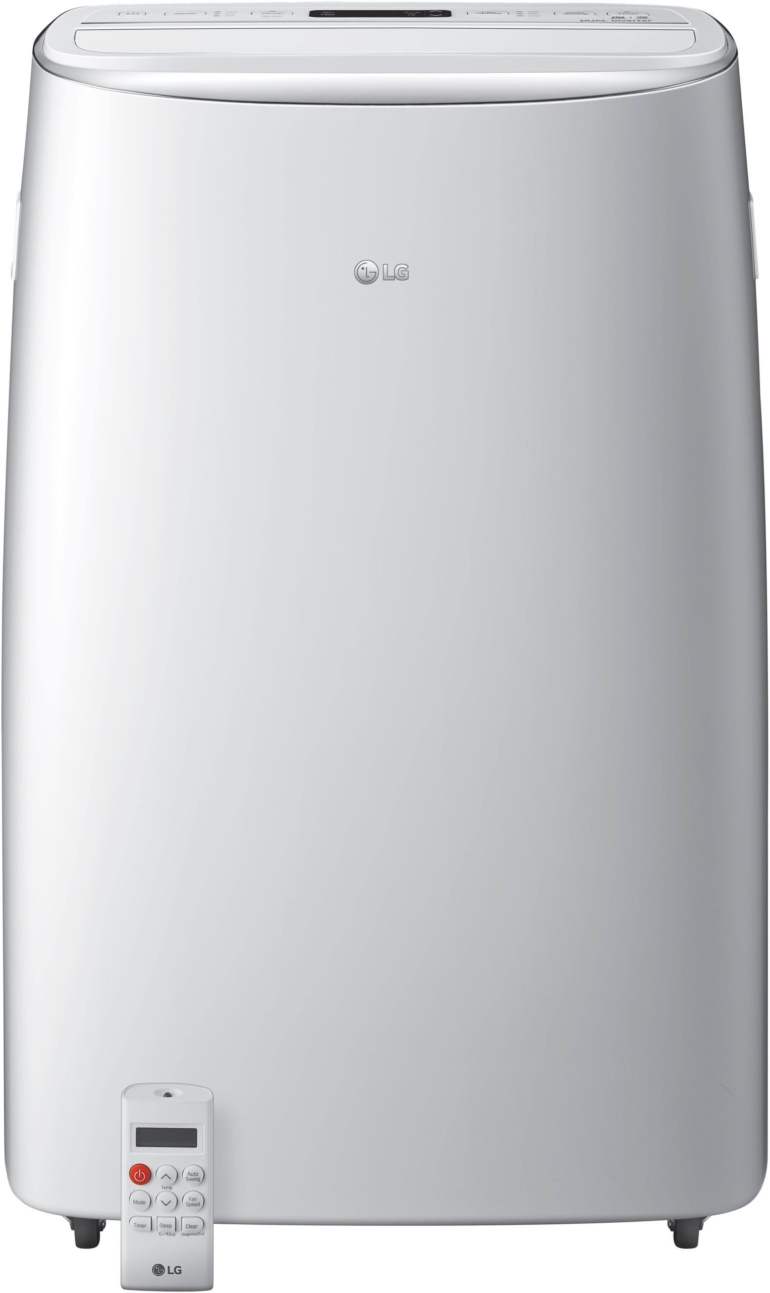 b5d95142049e9aa7b072f5c135d7a3583c8590d44d54211f5f4045101fb8b707.jpg LG 10,000 BTU Dual Inverter Smart Wi-Fi Portable Air Conditioner - White - Image 1
