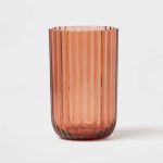16oz Plastic Ribbed Tall Tumbler Rust - Threshold