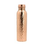 Copper Water Bottle with Hammered Finish- 34oz