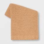 Solid Chenille Knit Throw Blanket Gold - Threshold