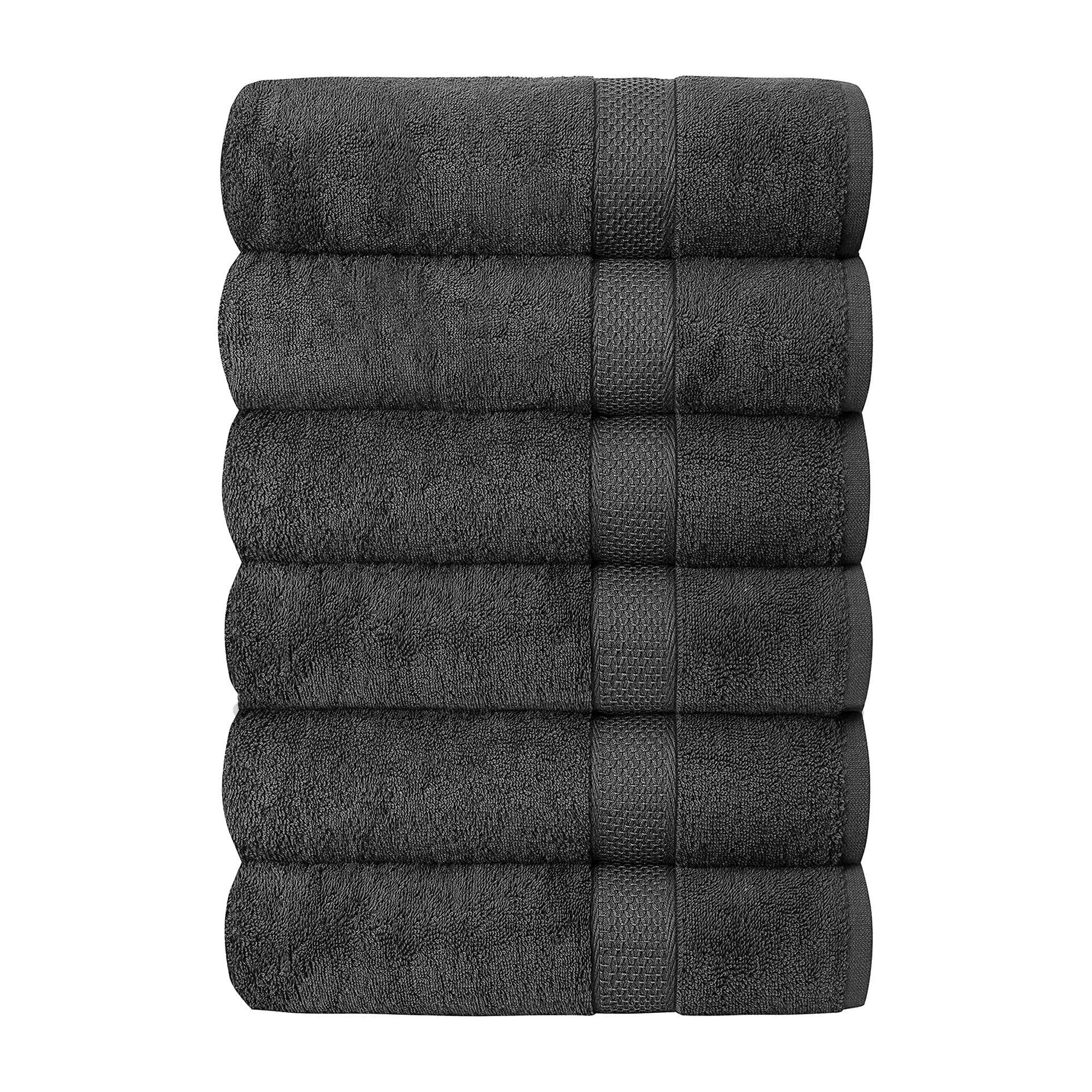 b621727489e06f9555ccd1a0dd9360f3b78e6aad03dc27039ccec462a68a3f7f.jpg Quba Linen Hotel & Spa 100% Cotton Bath Towels Set of 6-24x48 inch Ultra Soft Large Bath Towel Set Highly Absorbent Daily Usage - Image 1