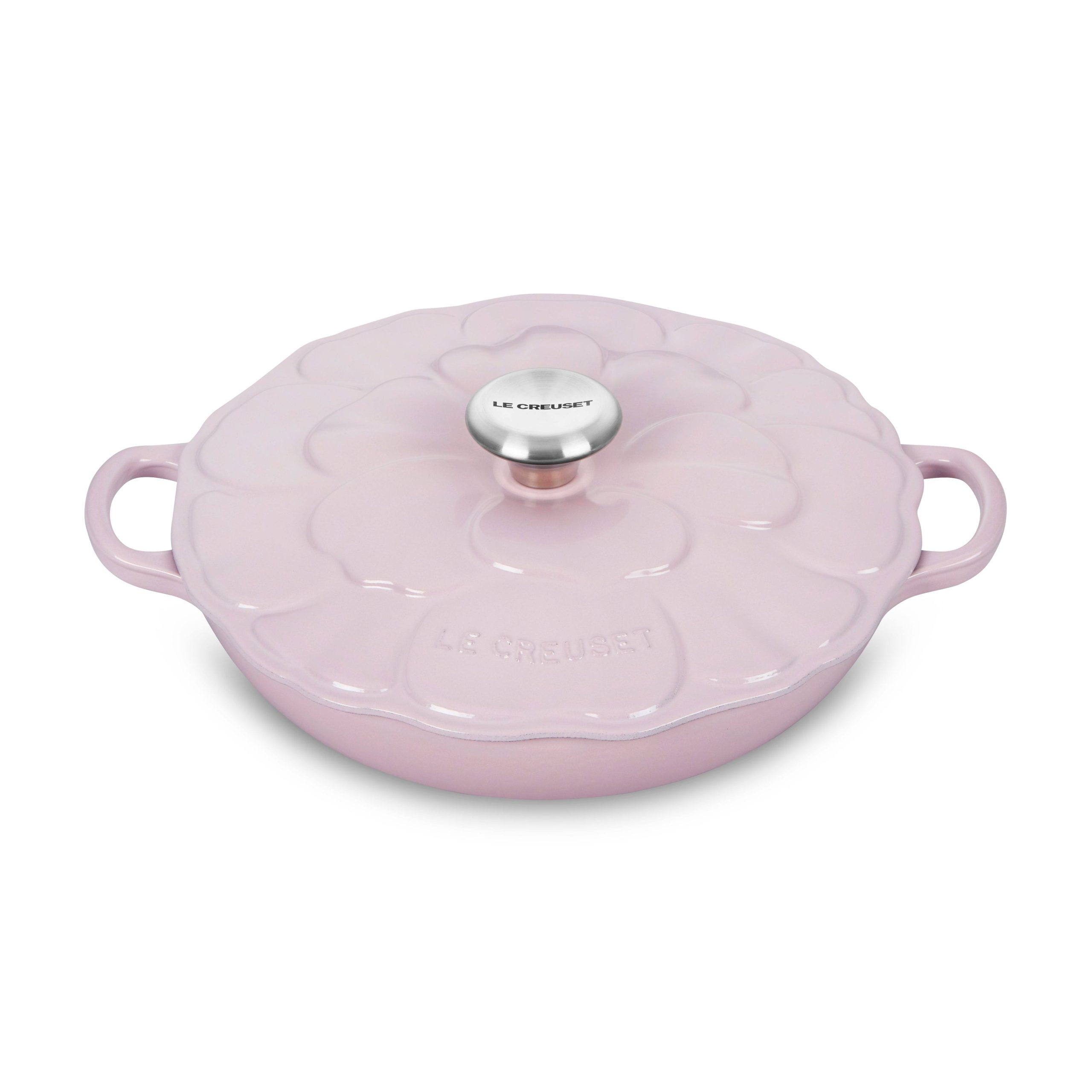 b65127f0098e0f91a99ec3b5d47615bc7605c95869d5949ee6c4252f8546ff92.jpg Le Creuset Signature Enameled Cast Iron Petal Braiser 2.25Qt., Shallot - Image 1