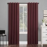 Sun Zero Cyrus Thermal Total Blackout Back Tab Curtain Panel - 40" x 84" - Wine Red