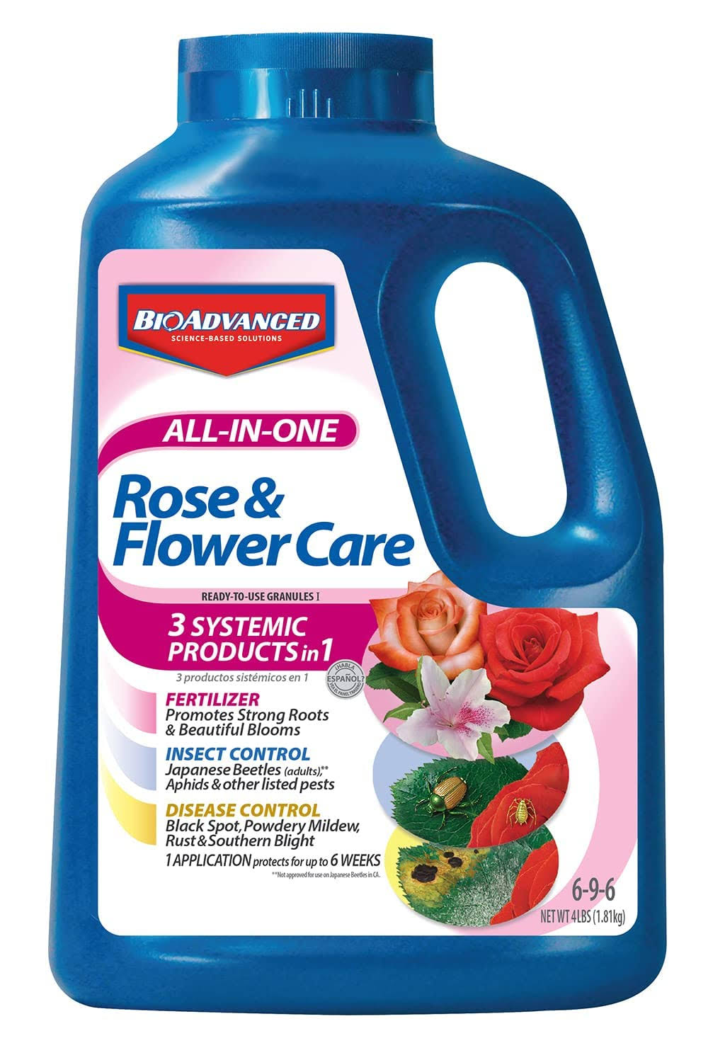 b66b28d67324a38f3031cd015809db0d94646974918c464523a8759c1cdda85c.jpg BioAdvanced All-in-One Rose & Flower Care Granules - 4 lb - Image 1