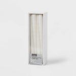 12ct 10" Unscented Taper Candles White - Made by Design