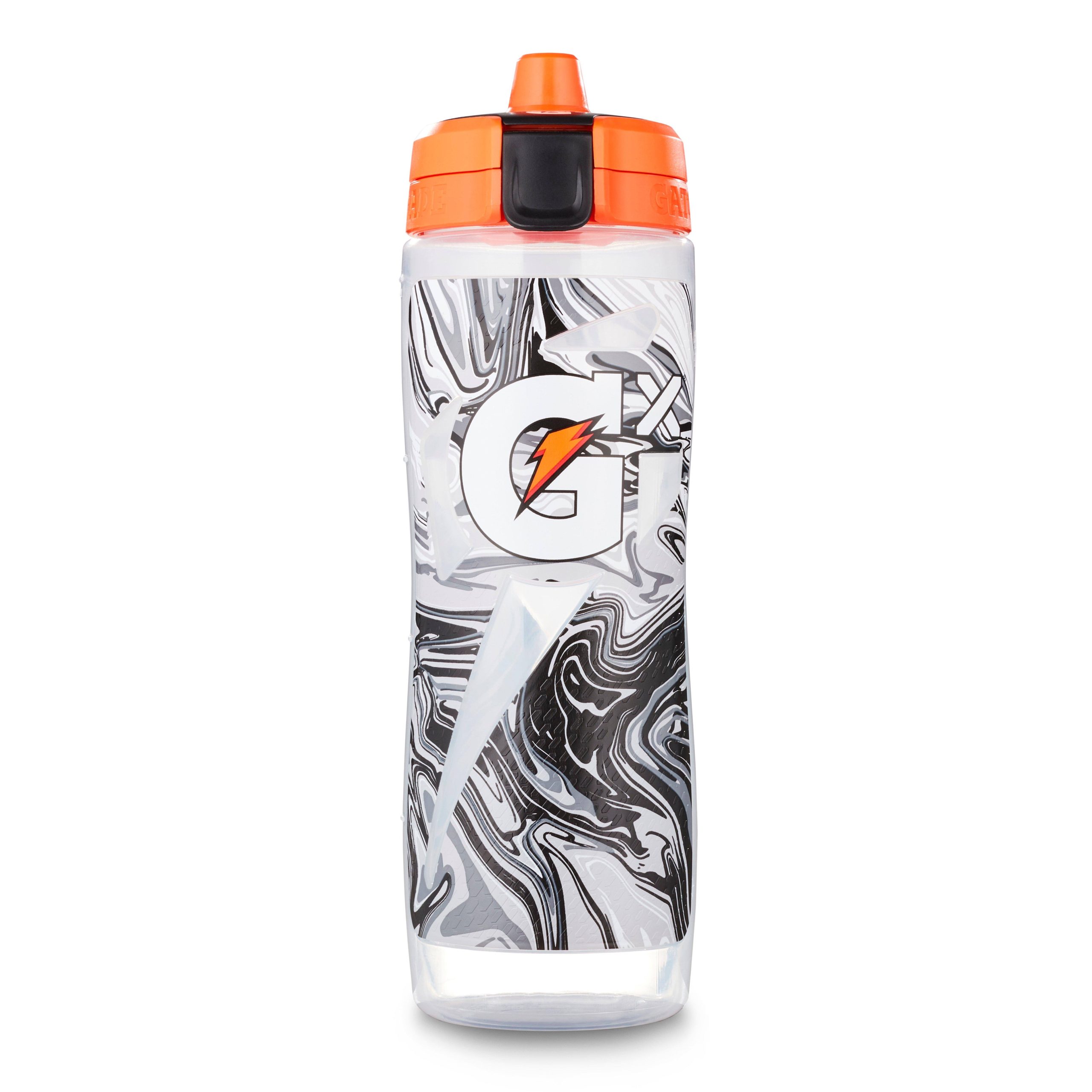 b675340eaa31ccef268e78e70592cc5f227bd5f5a76ea78c879a375f709b38ad.jpg Gatorade GX Marble Black Water Bottle - 30 oz - Image 1