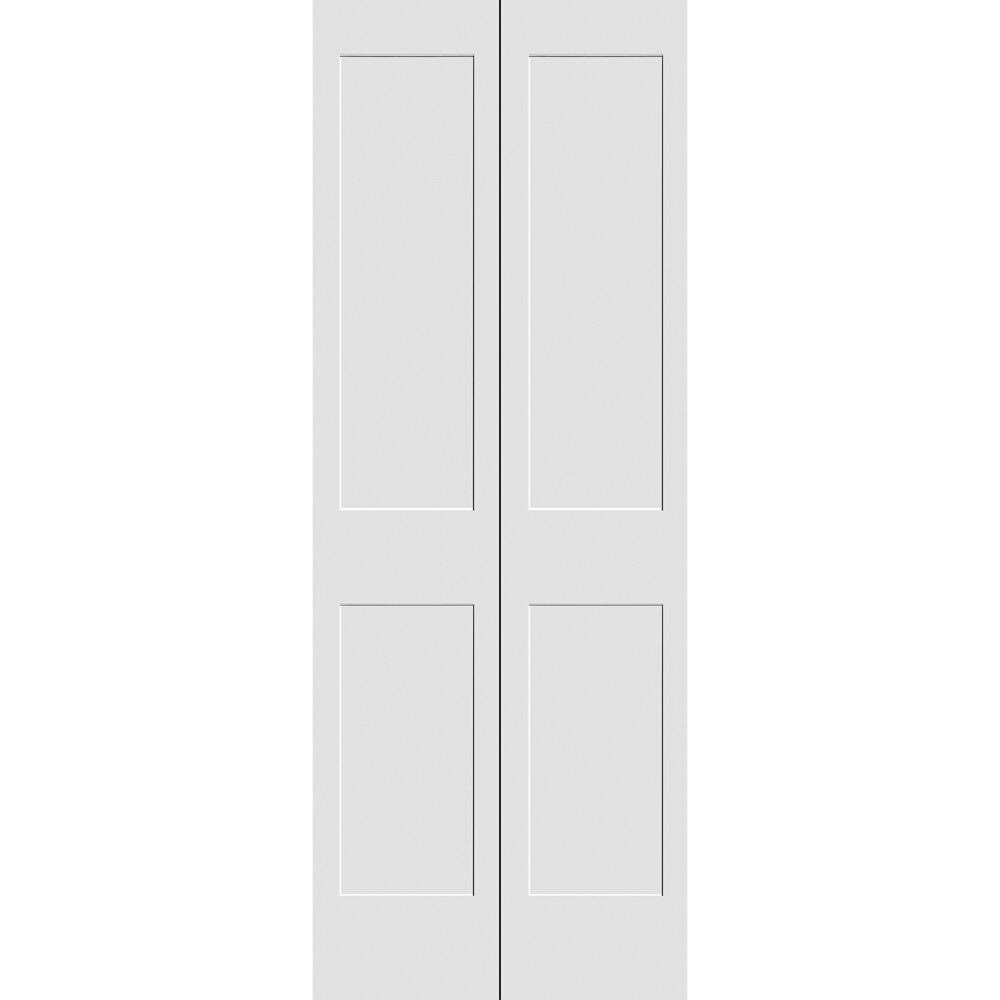 CODEL Doors 3068PRI8402BF 36" x 80" Primed 2-Panel Shaker Bifold Door