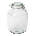 Mainstays Kitchen Storage 106oz Clear Glass Lock Lid Jar