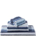 L.L.Bean Bean's Striped Organic Cotton Bath Towel - Hand Towel
