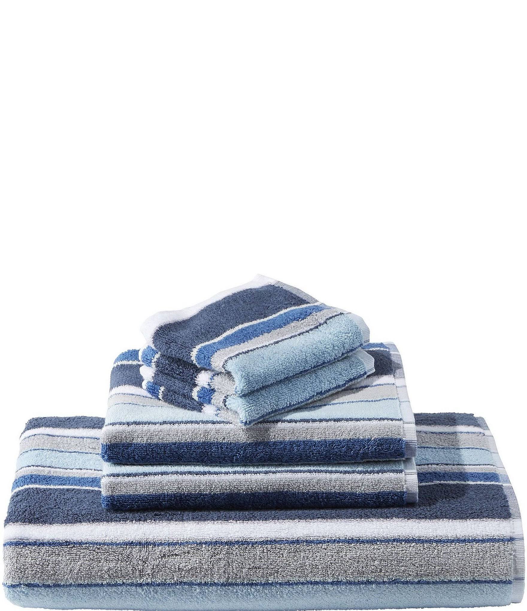 b6b1431afef354a551021264cb54b32fc8a73d6e59948178268c1361b9d2676b.jpg L.L.Bean Bean's Striped Organic Cotton Bath Towel - Hand Towel - Image 1