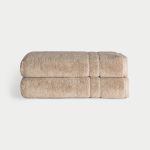 Cozy Earth Premium Plush Bath Towels - Sand