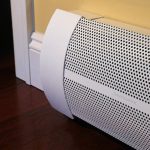 Baseboarders Elliptus Series Galvanized Steel Easy Slip-On Baseboard Heater Cover in White (Any size, Closed End Cap - Right)