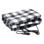 Stalwart 12 Volt Plaid Electric Blanket for Automobile