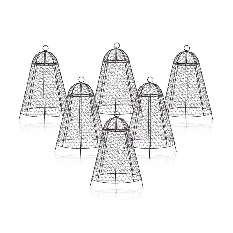 b6e142de480719e71206ca1170533198855467b7dbc07c8aa9f3443711fd55be.jpg boldworks Garden Cloche Plant Protectors from Animals Chicken Wire Cloche Dome for Plants to Protect from Deer Rabbits in Outdoor Vegetable Garden - Image 1