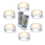 Puck Lights with Remote, Starxing Wireless LED Puck Lights Battery Operated, LED Puck Lights with Remote Control, LED Under Cabinet Lighting, Dimmable