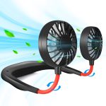 Hand-Free Personal Fan, Sports Neck Fan, Mini Portable USB Rechargeable Fan