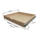 Couver Soft-Close DIY Slide Out Cabinet Shelf Pull-Out Wood Drawer Storage - B21: Overall(18" W x 21.25" D x 3" H)