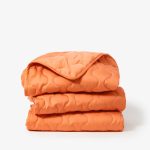 Buffy Papaya Tencel Lyocell Puffer Throw Blanket