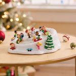 Peanuts Gang Sledding Musical Tabletop Figurine with Motion