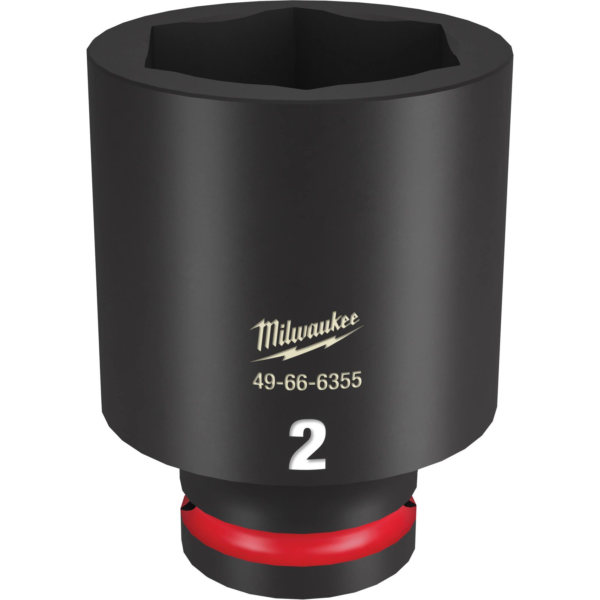 b78897405663cdc265be9c1f2e6af4987aa4698813ea419342168c7eeb62fcd7.jpg Milwaukee 49-66-6355 Shockwave Impact Duty 3/4" Drive 2" Deep 6 Point Socket - Image 1