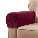 Subrtex Spandex Stretch Armrest Covers Set of 2 (Wine)
