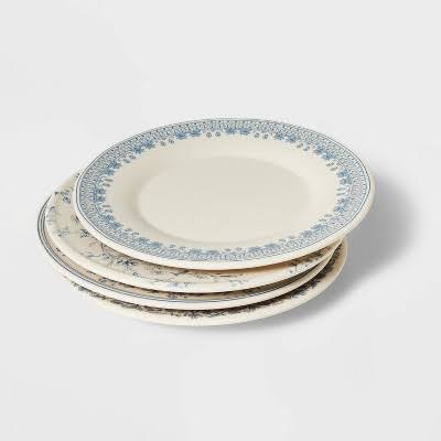 b7b42ca7879aa44980b260922ed82bc31e350896b1383ff642e2cfca8231c90d.jpg 4pc 8.5" Melamine Mixed Pattern Salad Plate Set - Threshold Designed with Studio McGe - Image 1