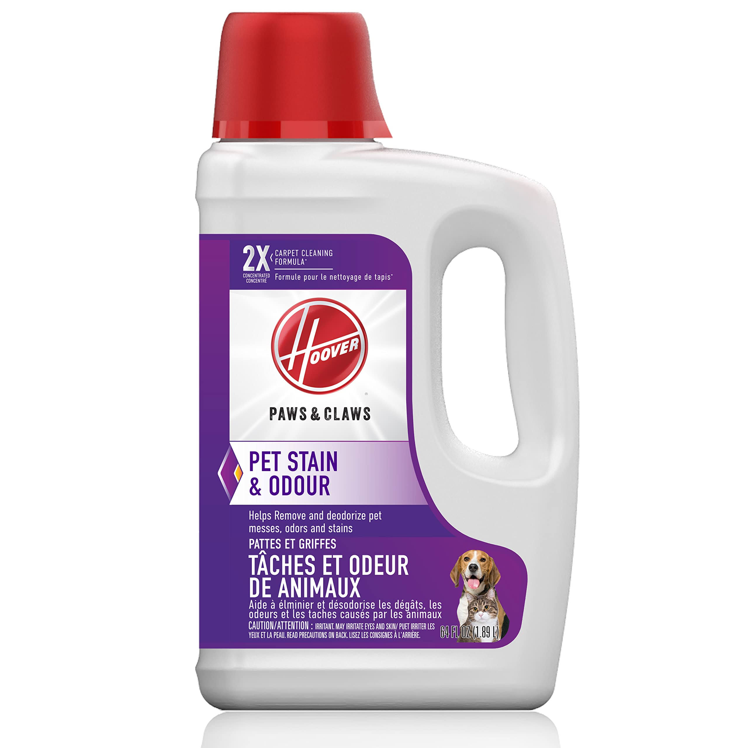 b7c4016a2b7a6929c2705b1f092486c48272cc2566b48bfa0a8cb11465f37ae7.jpg Hoover - Paws & Claws Carpet Cleaning Formula, 64 oz. - Image 1
