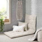 Intelligent Design Edelia Poly Chenille Lounge Floor Pillow Cushion, Ivory