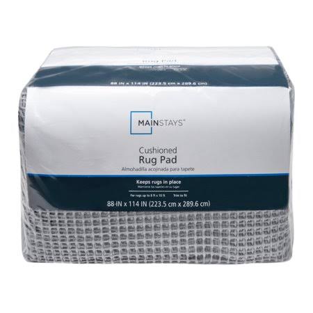 b800af1fa0f50ea1dc86ae53b0e457759ffe333b1669e0a0d7c5d5606ecc8433.jpg Mainstays Non-Skid, Non-Slip, PVC-Coated Polyester Rug Pad Gray, 8' x 10' - Image 1