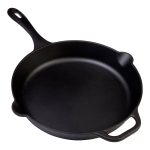 Victoria SKL-212 Cast Iron Skillet Large Frying Pan with Helper Handle Seasoned