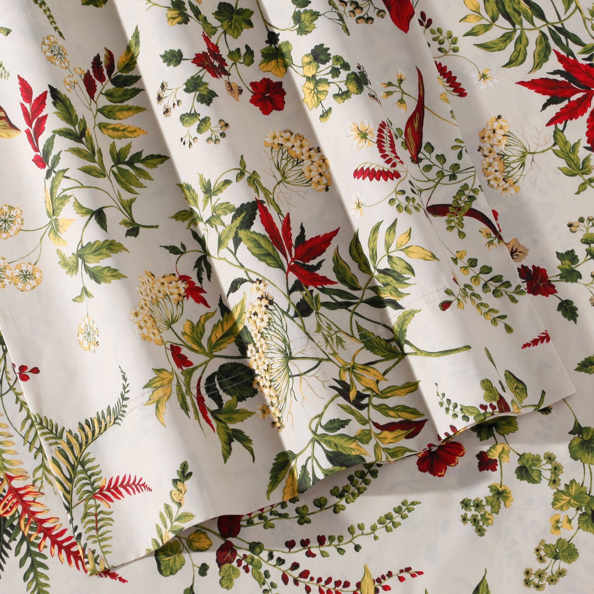 b839eb8daa472ee40db5ae44ffc1d229cf14dd7456a6fde8b027140e99bef2df.jpg MARWAH Tribeca Living Egyptian Cotton Percale Solid and Printed Extra Deep Pocket Bed Sheet Set with Oversize Flat - Queen - Maui - Image 1