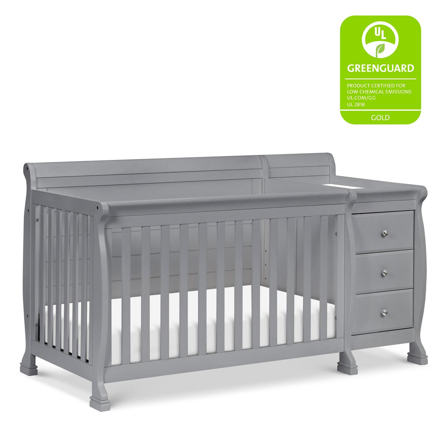 b8776331027b13a1a355b22e8ae17f8774adfd36fec4240d5647dfec9a1a27bb.jpg Davinci Kalani 4 - in - 1 Convertible Crib & Changer in Grey - Image 1