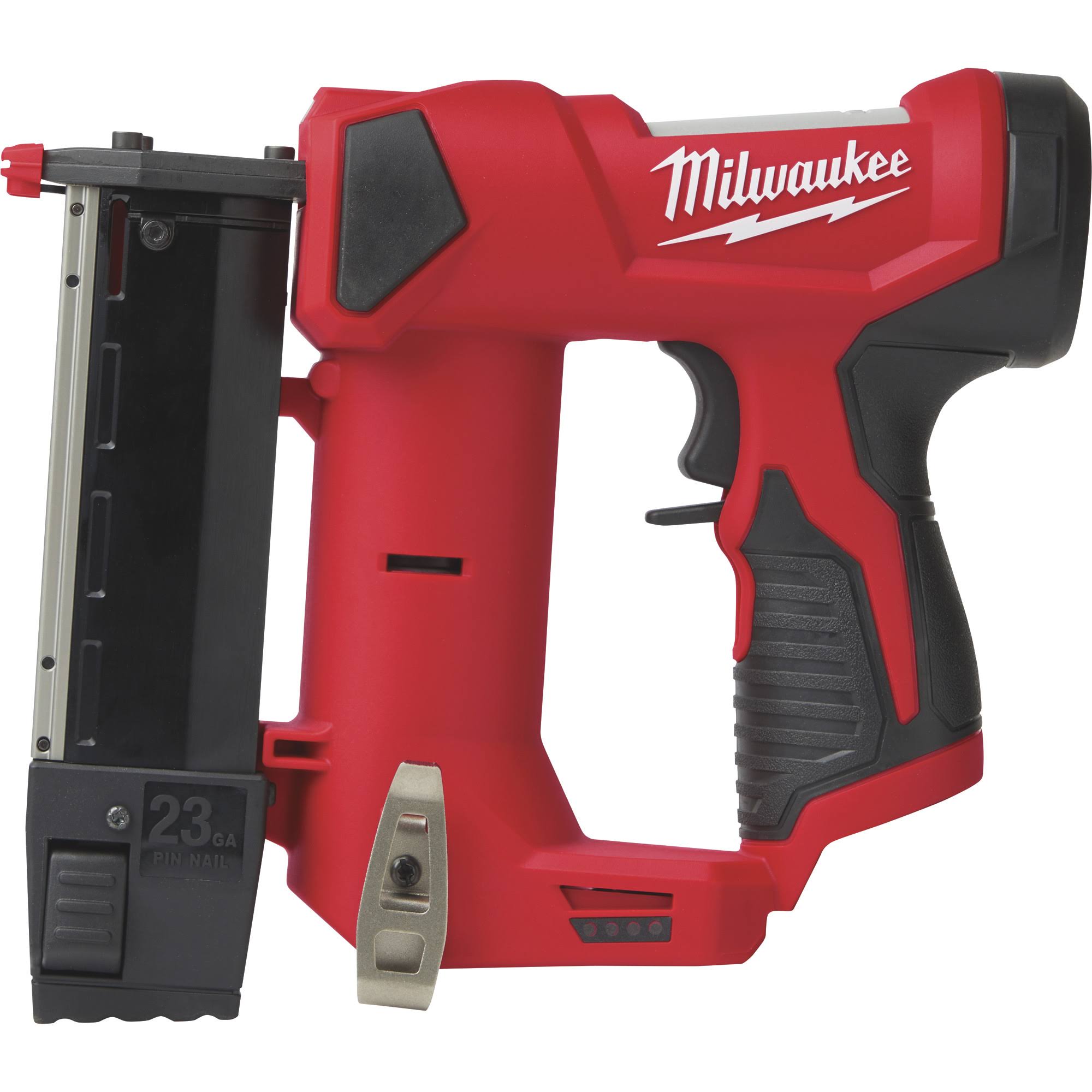 b87e30d55b232b55b1713ea0e7a9deae07c0afc6deebb83adf37fa66f03e62bc.jpg Milwaukee Tool 2540-20 M12 23 Gauge Pin Nailer - Image 1